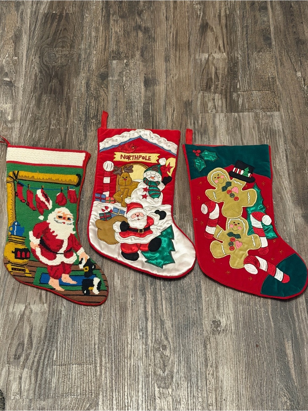 Vintage Holiday Stockings ~ Christmas Stockings Lot of 3
